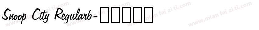 Snoop City Regularb字体转换